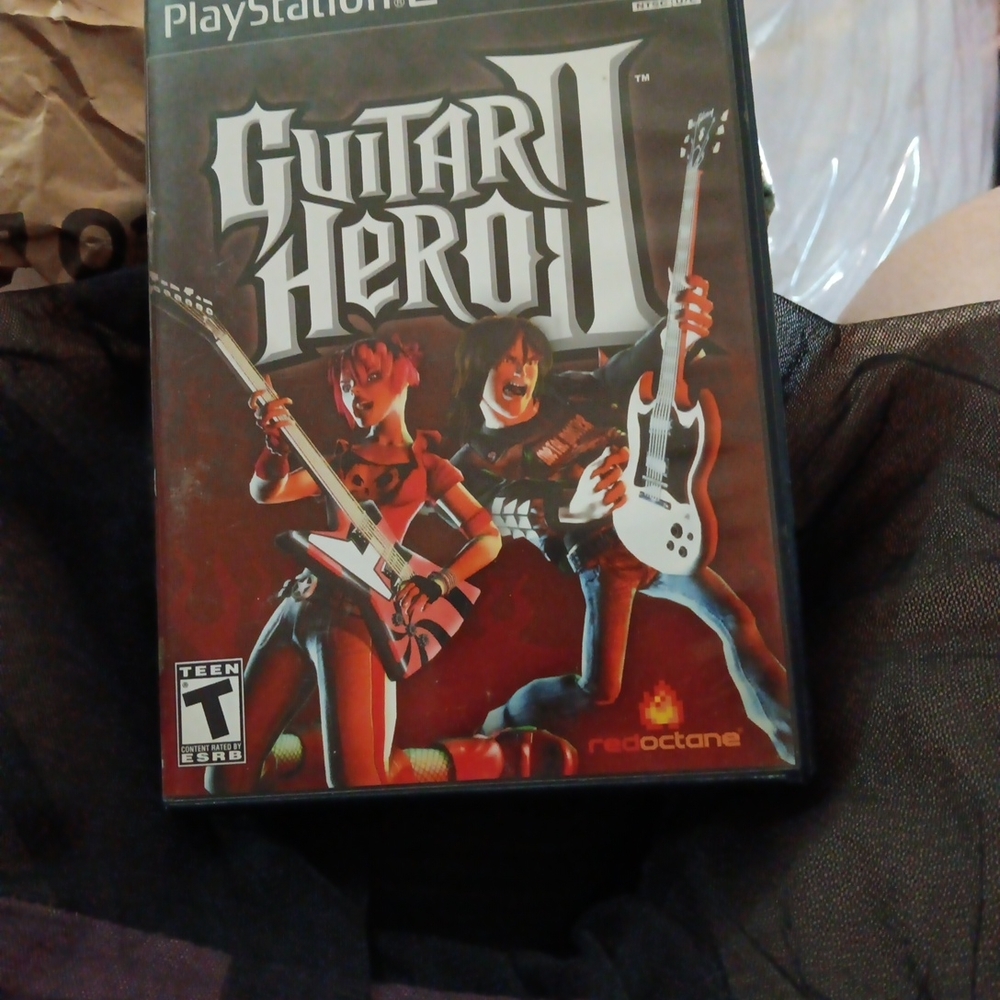 Sony PlayStation 2 Guitar Hero II - Red and Black